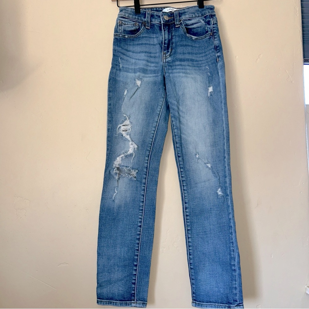 Willow + Root Women's Blue Distressed Jeans  The Everyday Jean Sz 23